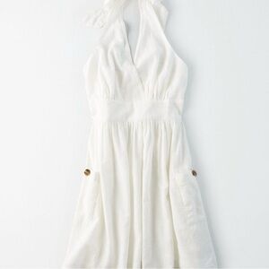 American Eagle Outfitters Halter Dress w/ Button Pockets